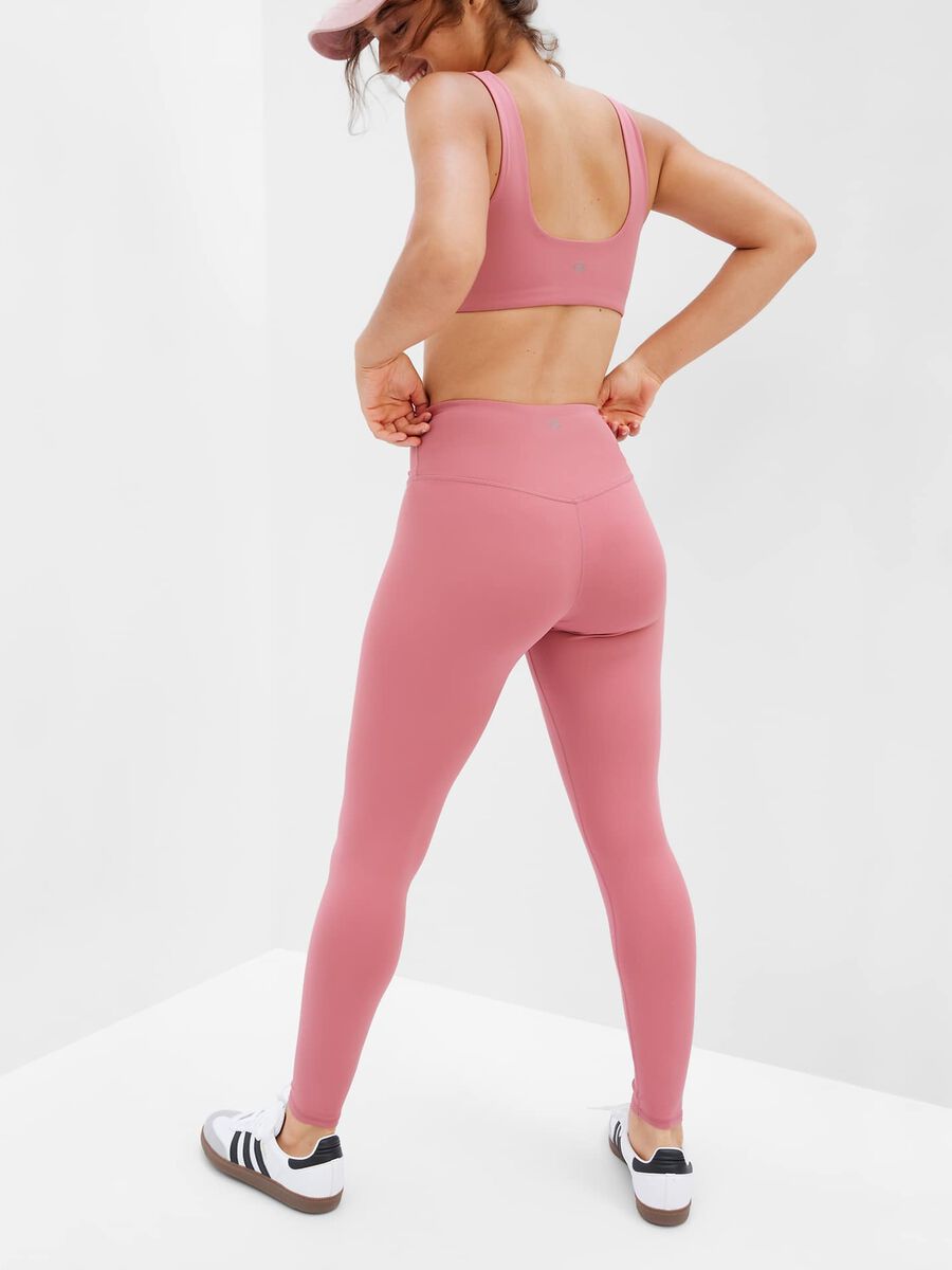 Stretch leggings with logo print Woman_1