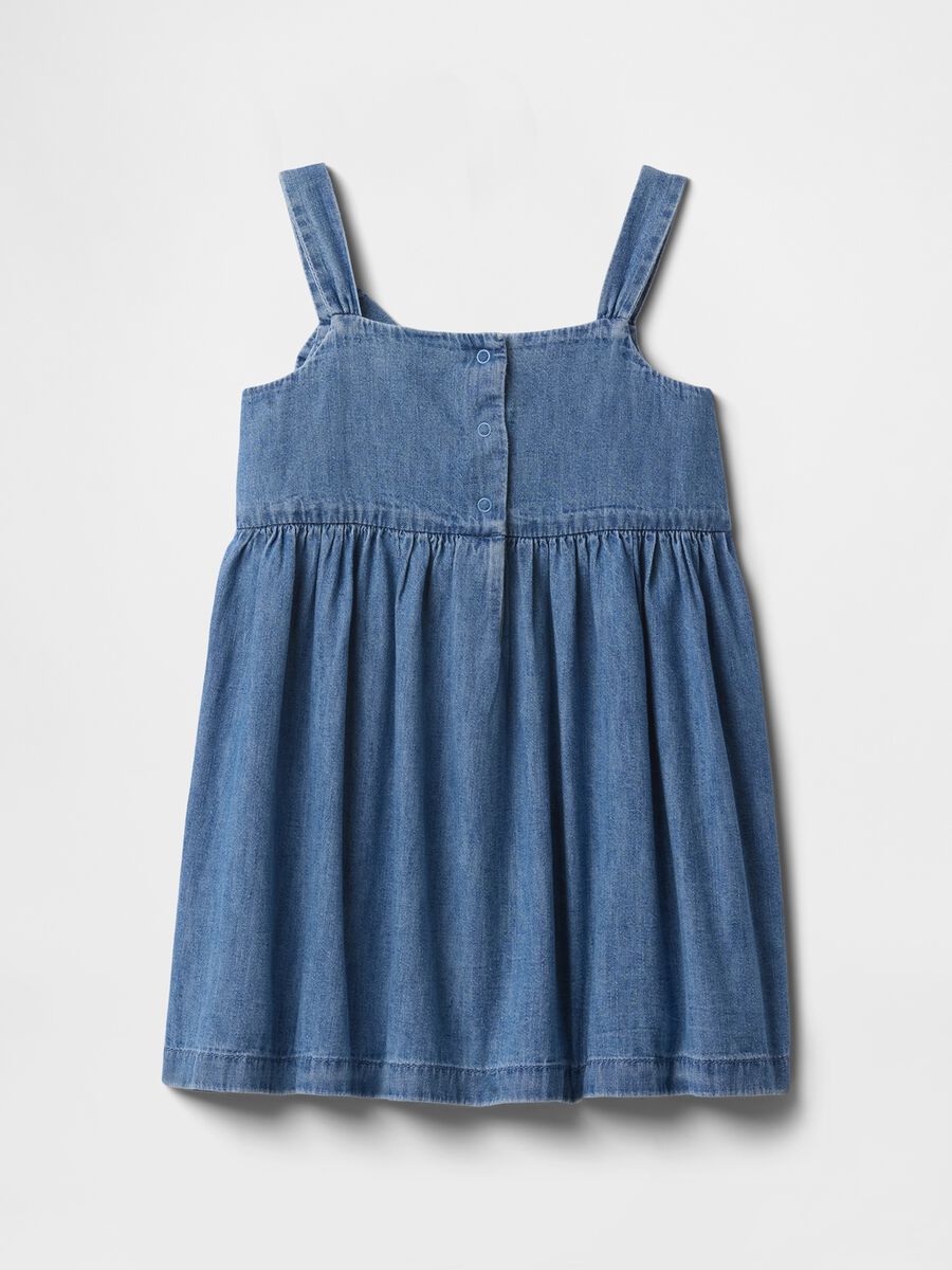 Vestito in denim con dettaglio fiocco Bimba_2