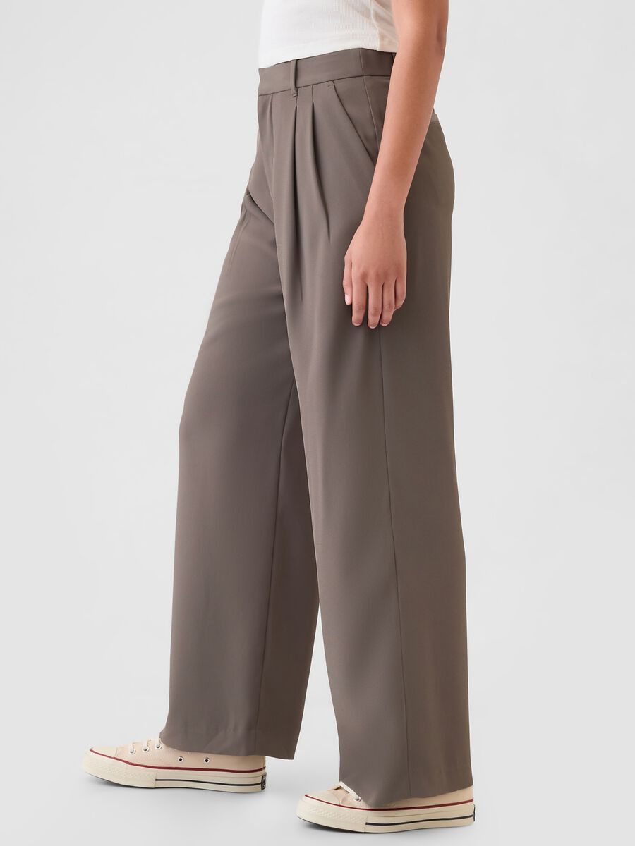 Pantalone a gamba larga con pinces Donna_4