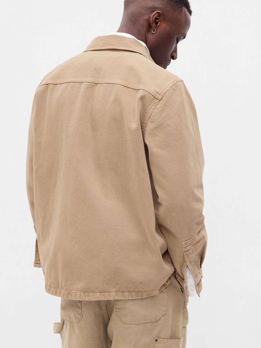 Cotton shacket with pockets Man_1