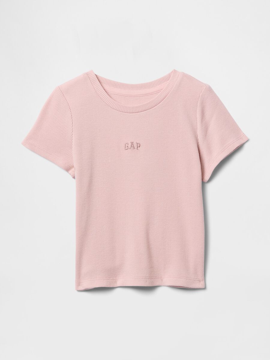 T-shirt a maniche corte rosa in cotone GAP Kids Bimba_0