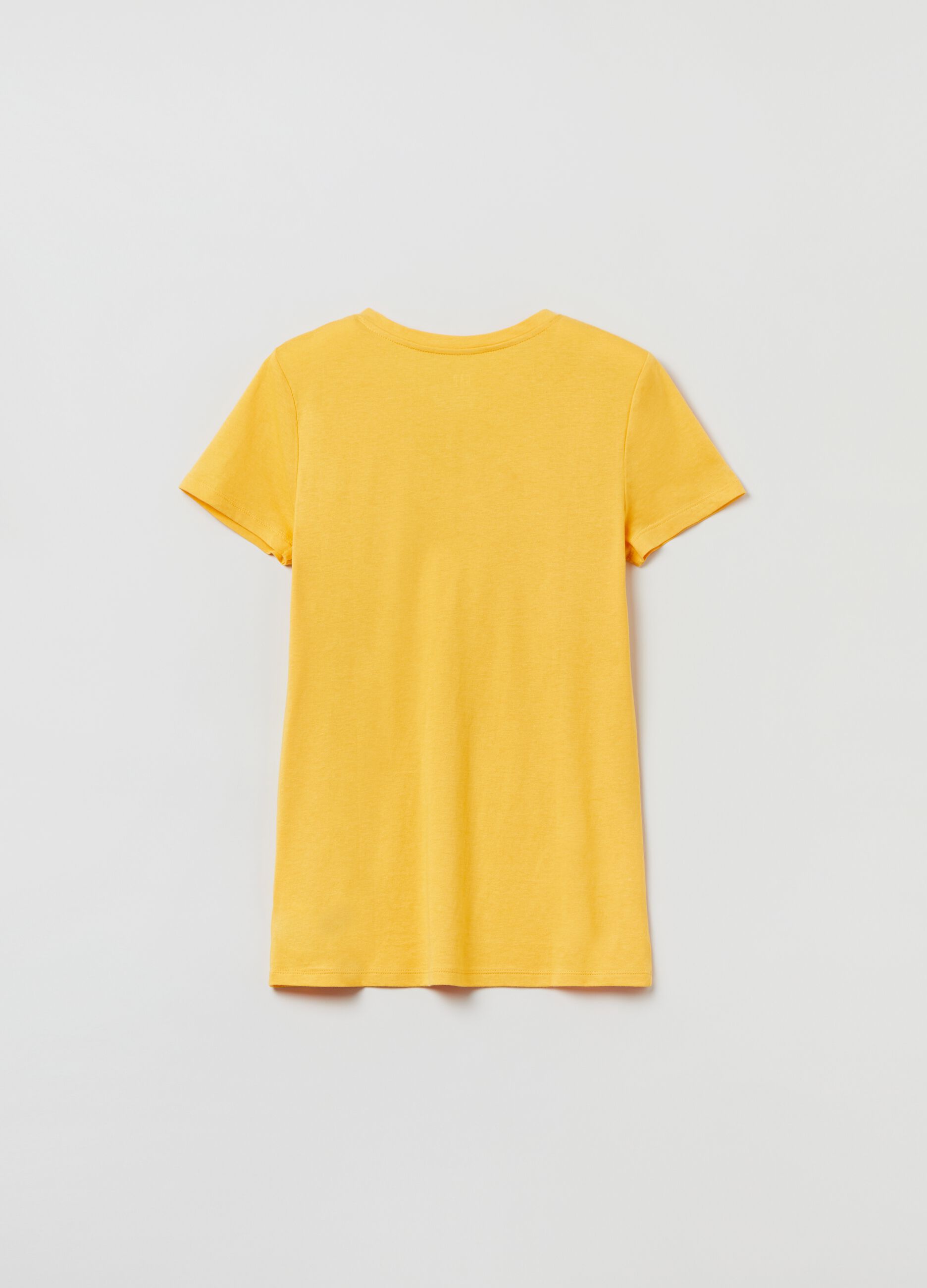 Cotton and modal V-neck T-shirt_1