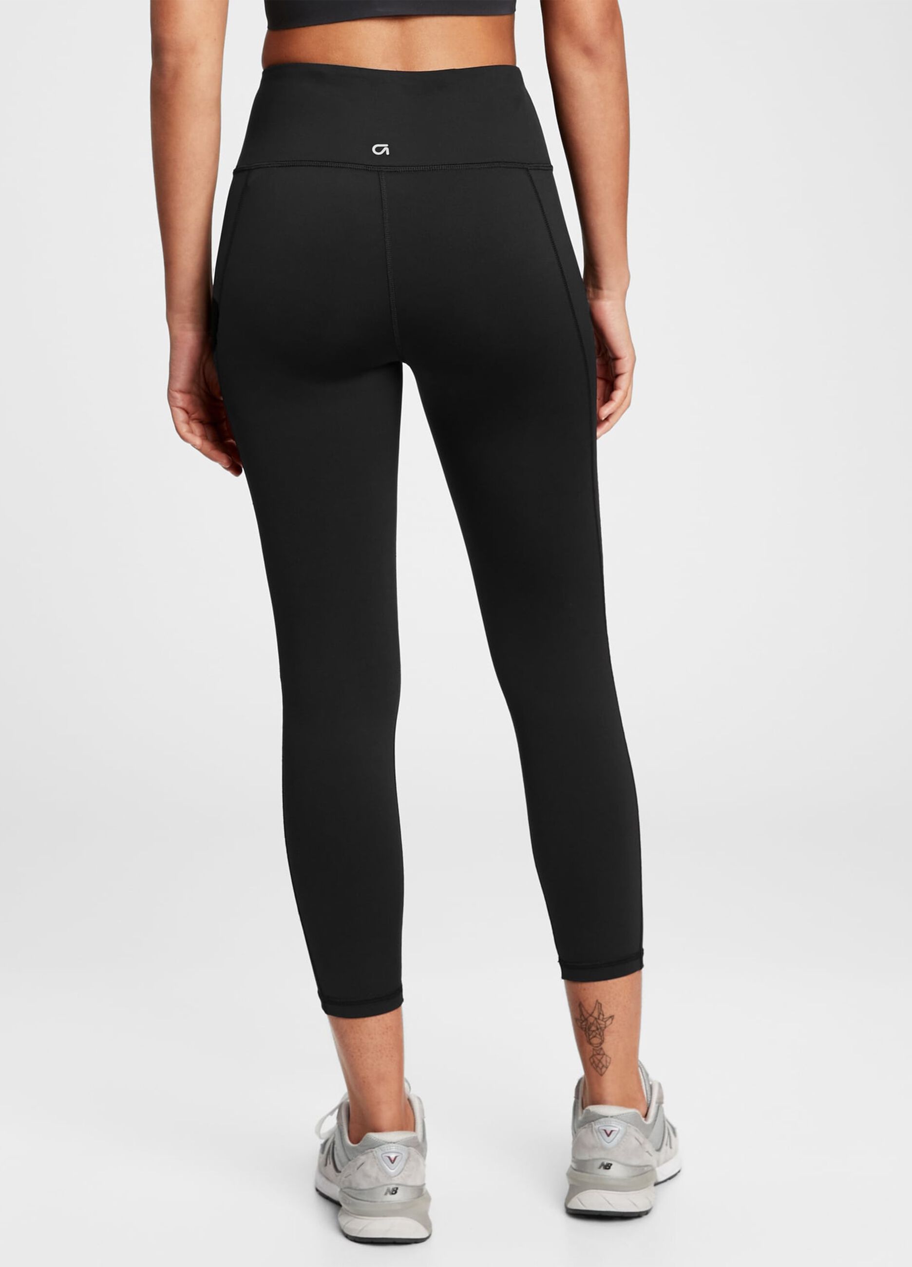 Solid colour high-rise leggings_1