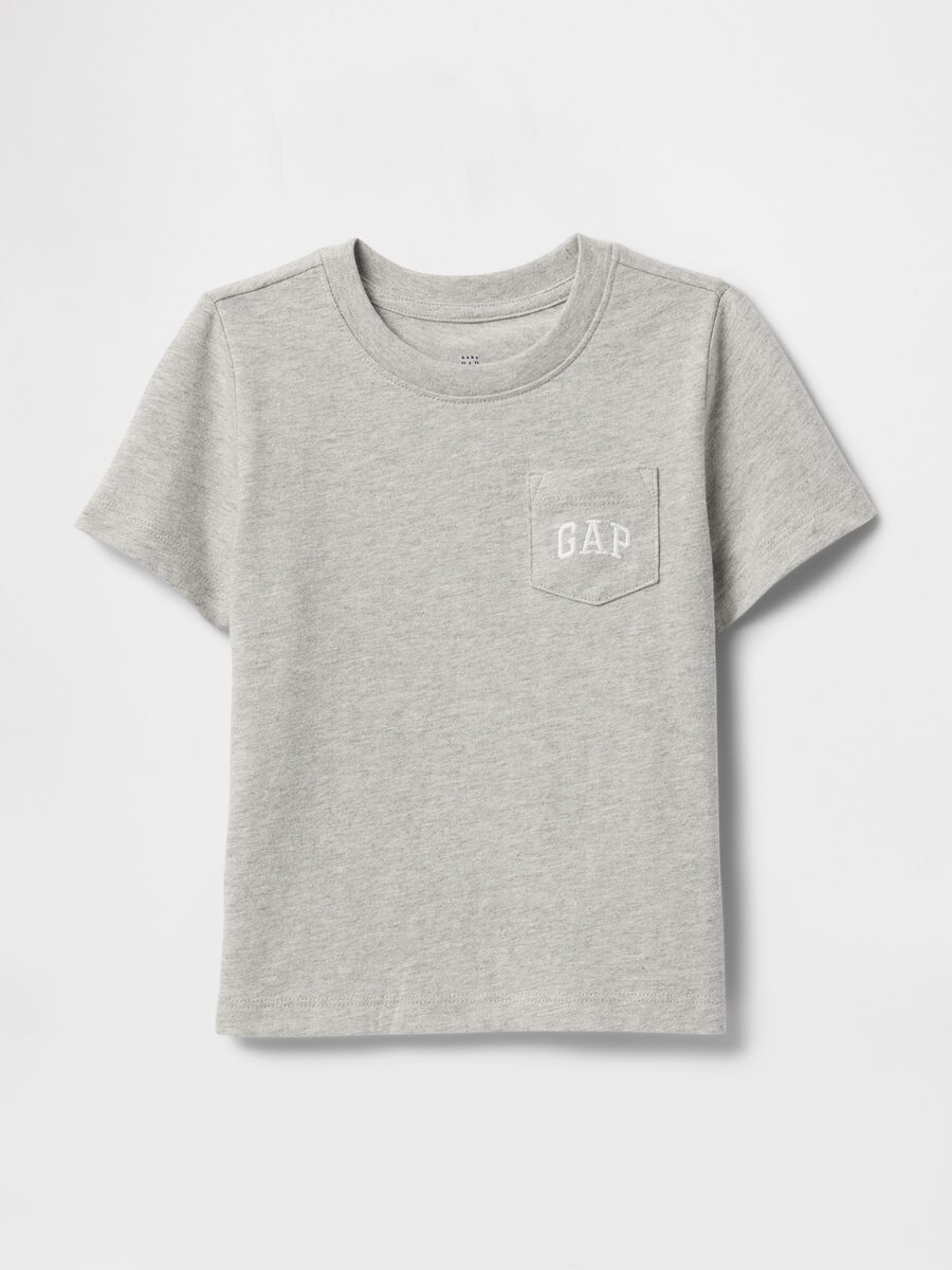 T-shirt grigia con taschino GAP Bimbo_0