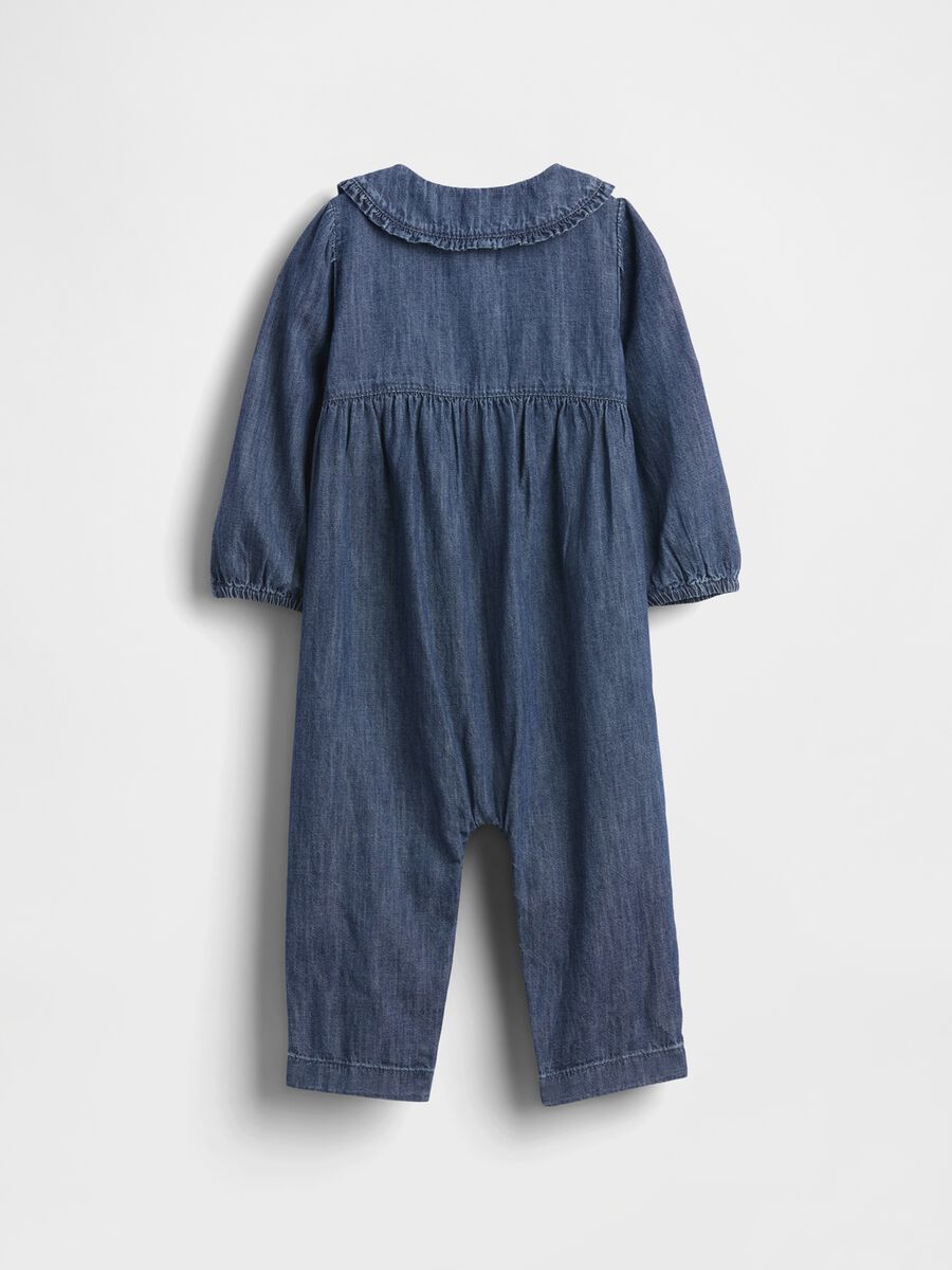 Pagliaccetto in denim blu per neonato Neonato_1