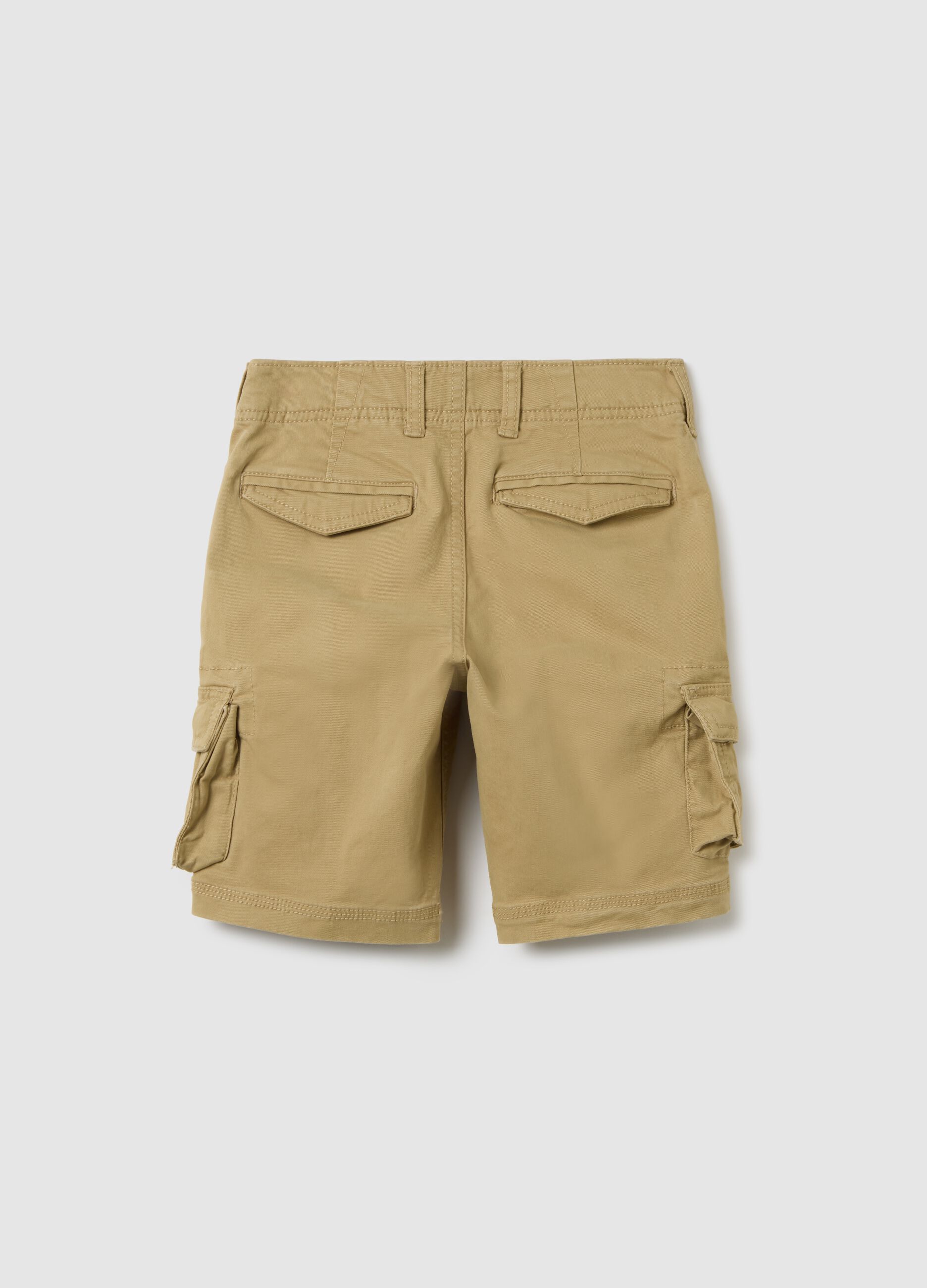 Bermuda cargo in cotone stretch_1