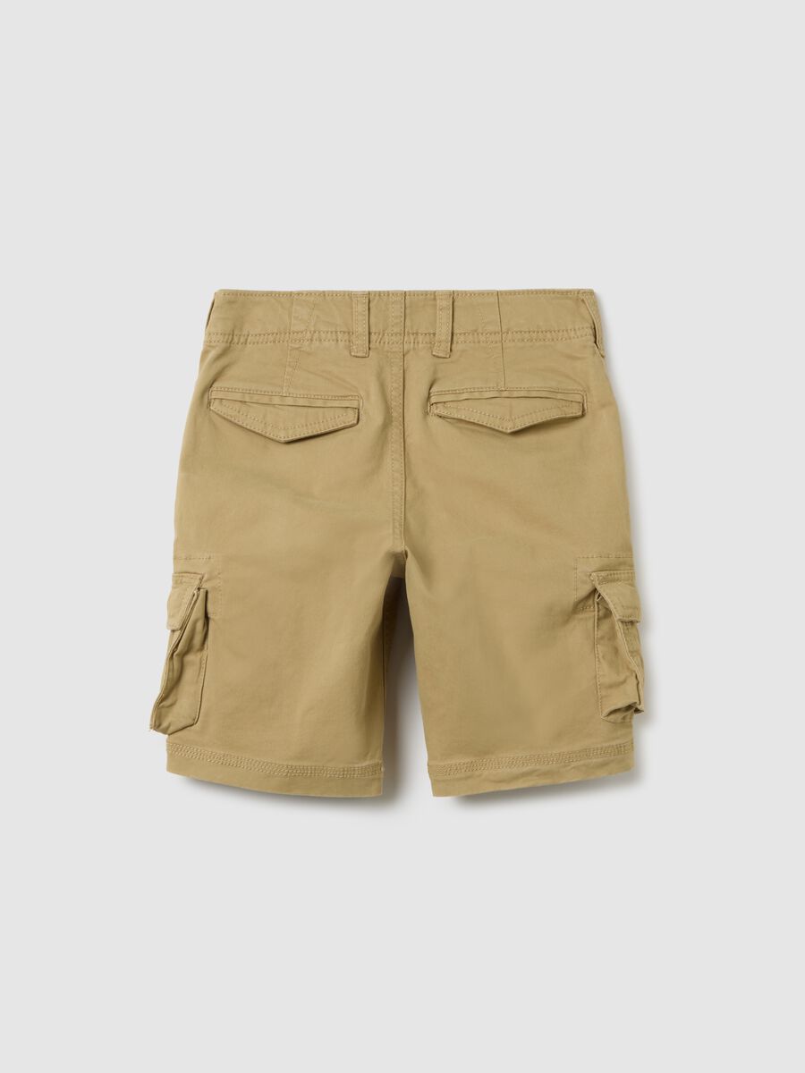Bermuda cargo in cotone stretch Bambino_1