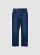 Jeans slim fit a vita alta con orlo a vivo_2