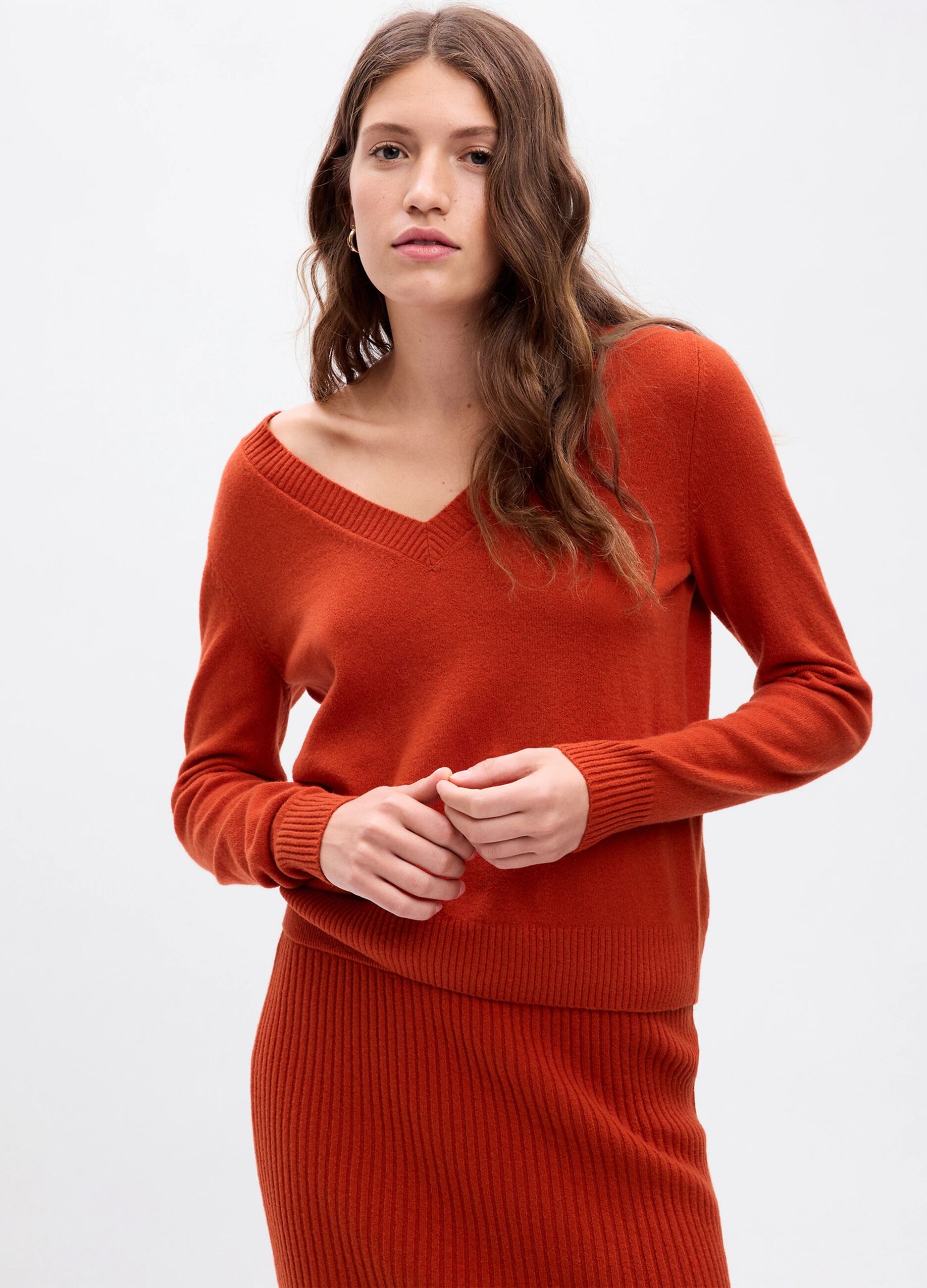 Pullover con scollo a V