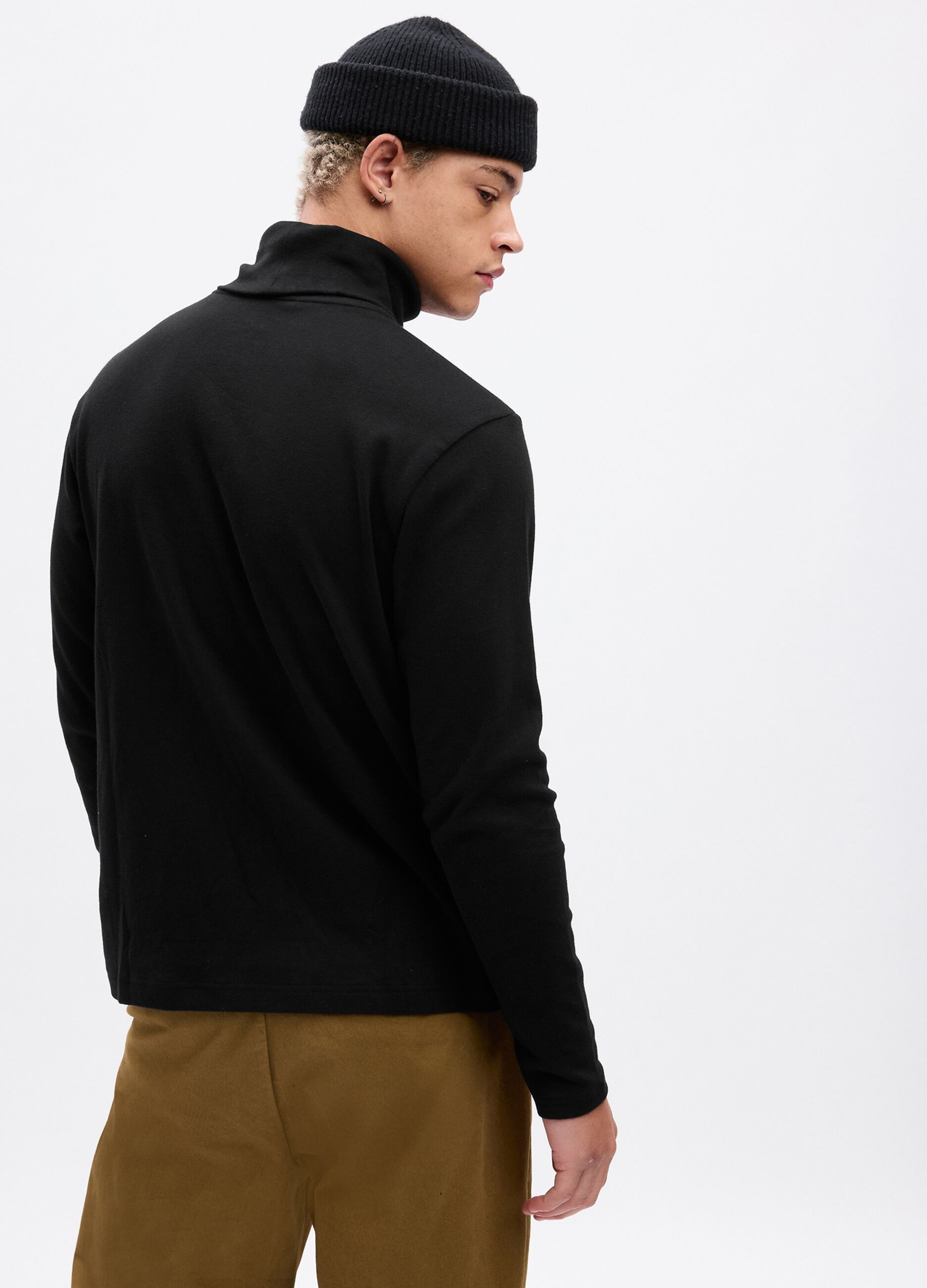 Long-sleeved turtleneck jumper in cotton_1