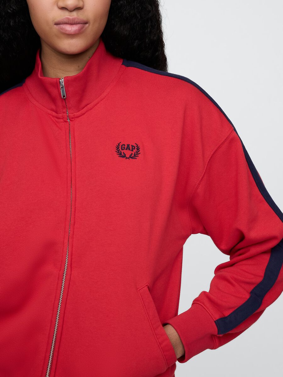 Felpa rossa con zip integrale Gap Donna_3