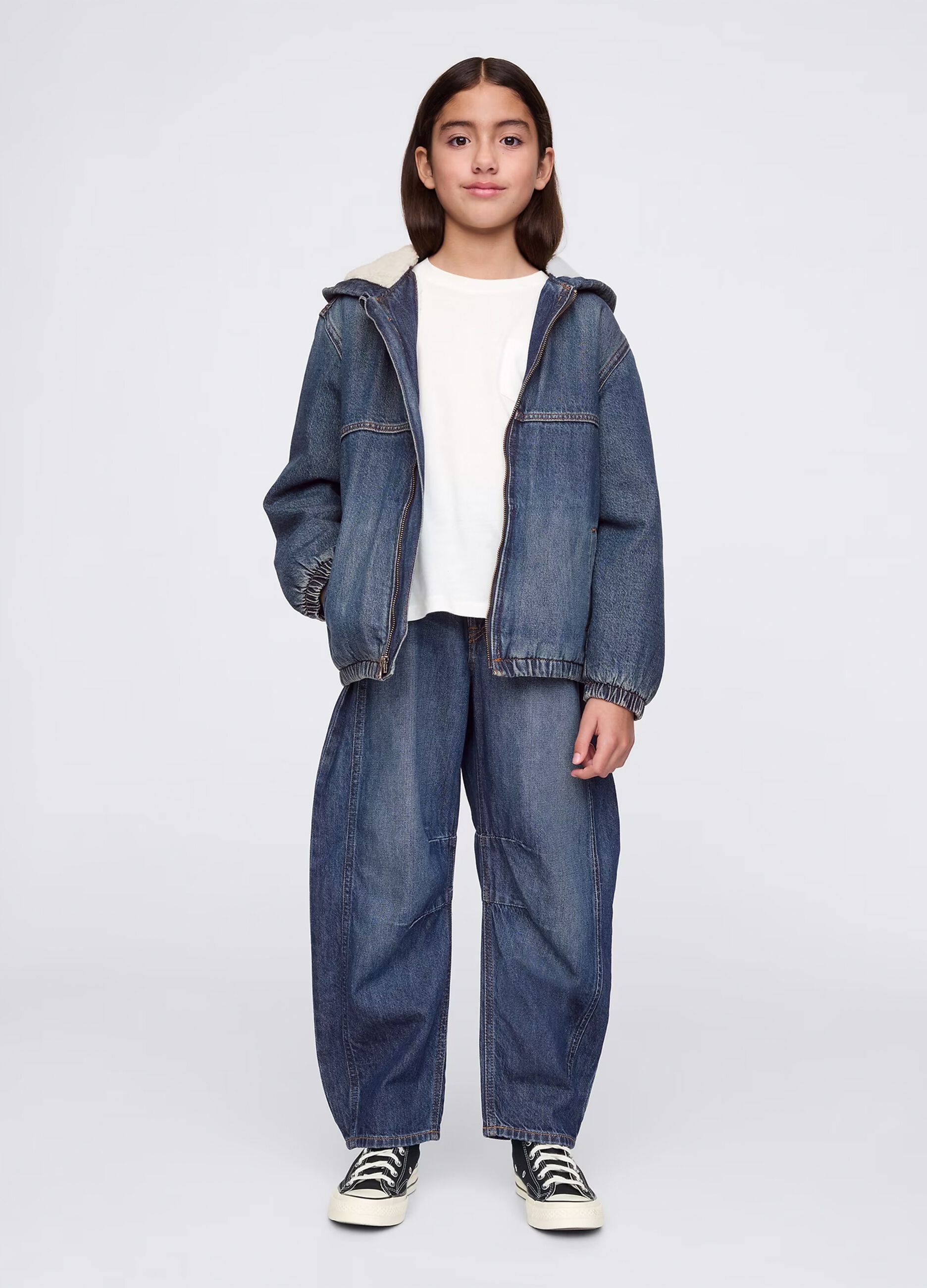 Balloon-fit jeans in denim with five pockets