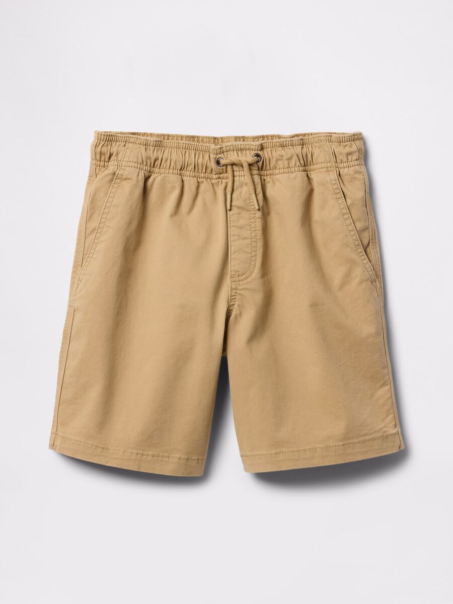 Shorts beige in cotone elasticizzato per ragazzi GAP Kids Bambino_4
