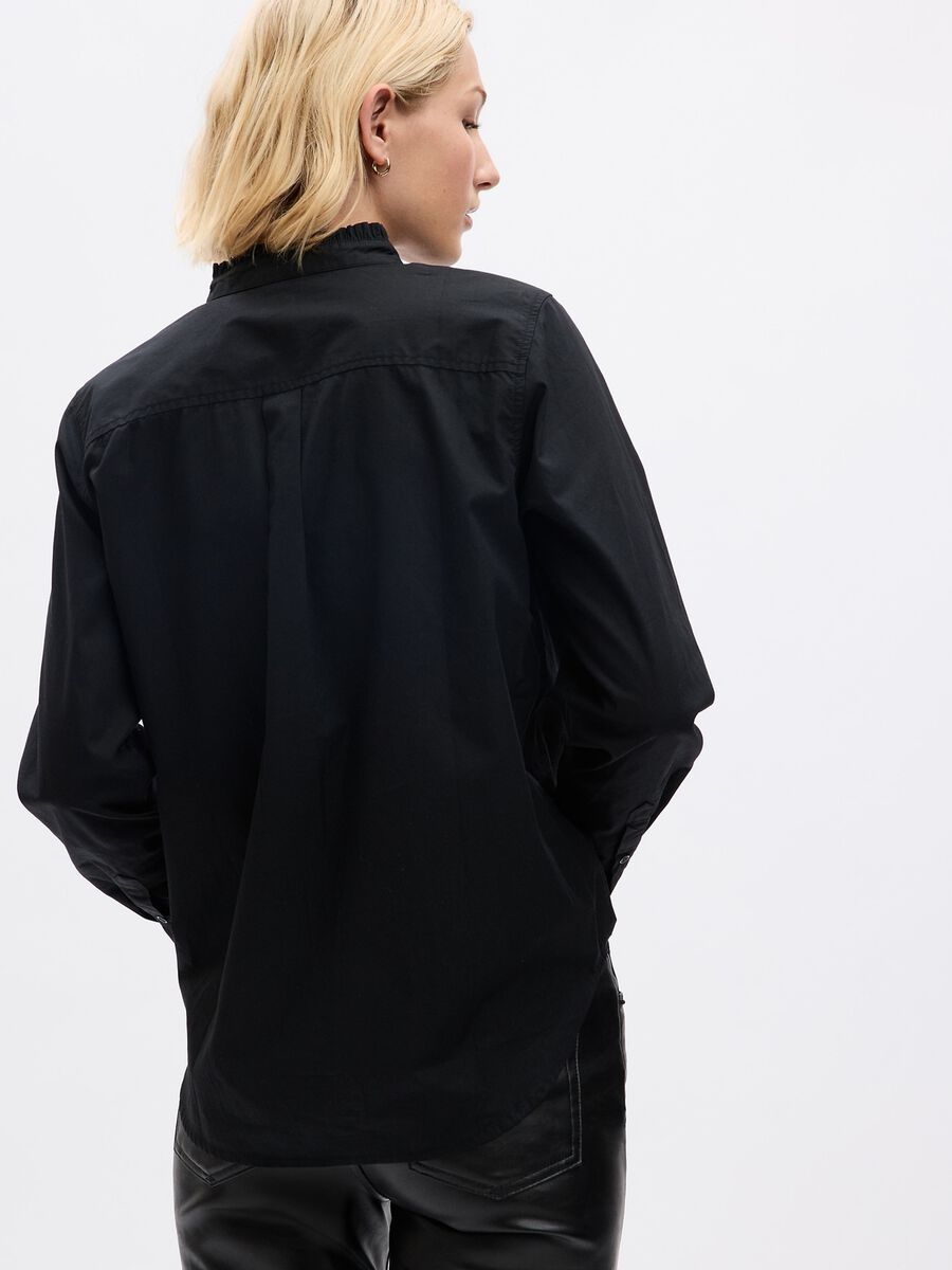 Camicia in cotone bio con bottoni gioiello Donna_1