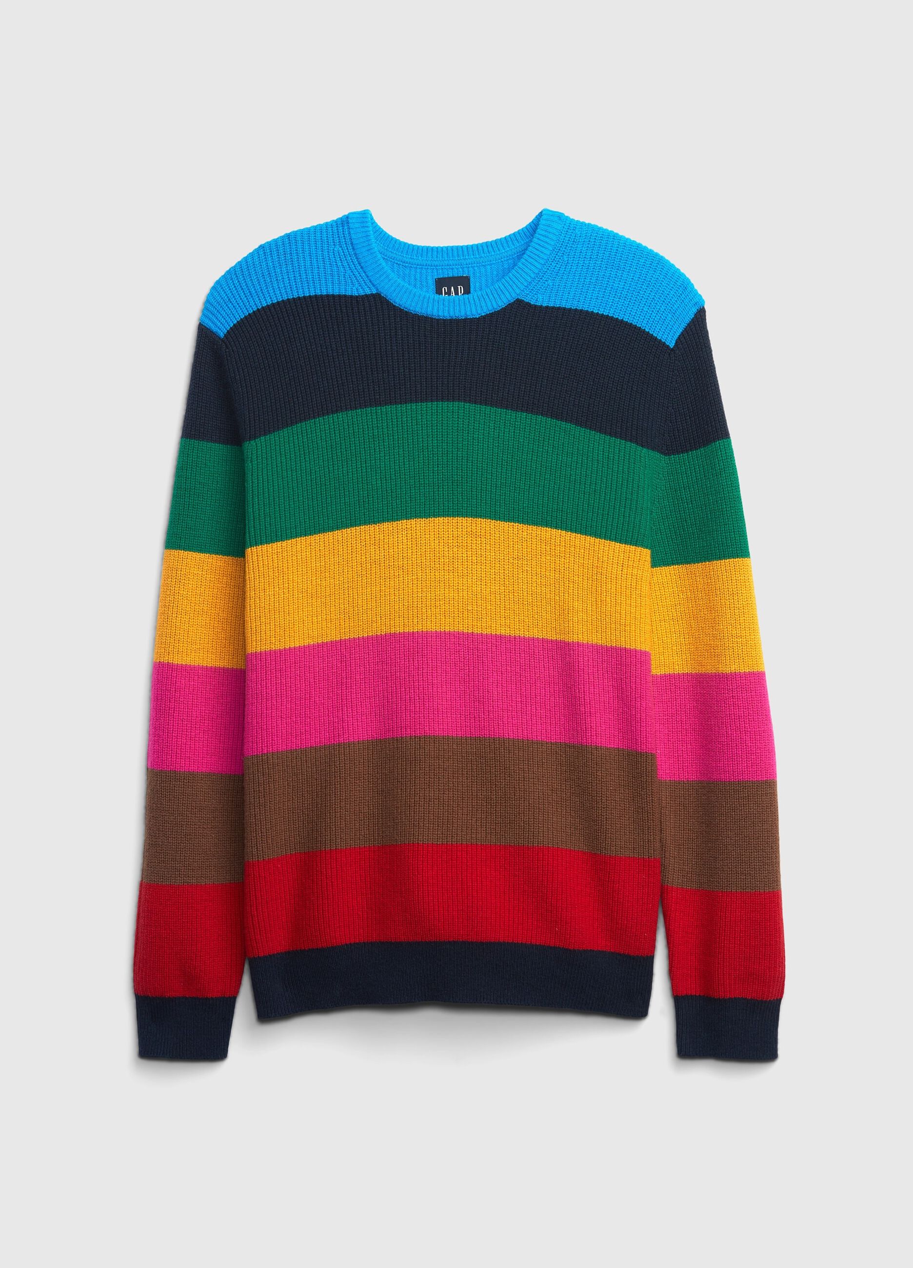 Pullover with multicoloured stripes_3