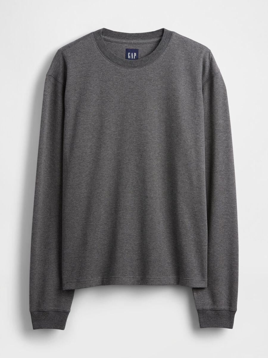 Maglia grigia elasticizzata a maniche lunghe Uomo_3