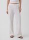 Pantaloni wide leg in misto lino_1
