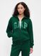 Green Hooded Sweatshirt with Full Zip_0