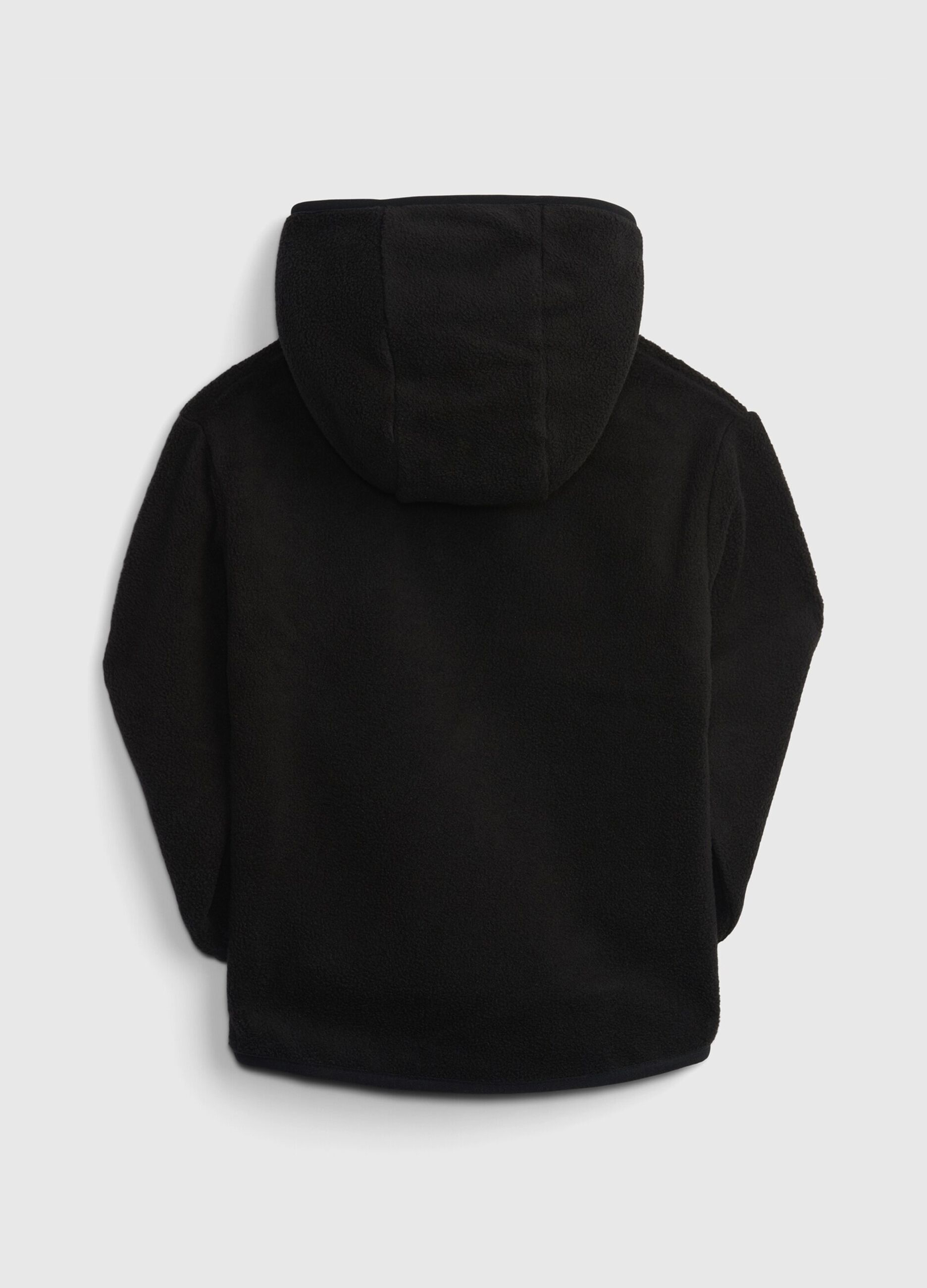 Full-zip fleece sweatshirt with logo embroidery_1