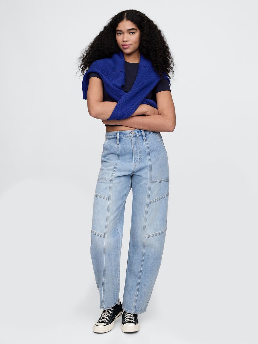 Maglietta elasticizzata a maniche corte Donna_2