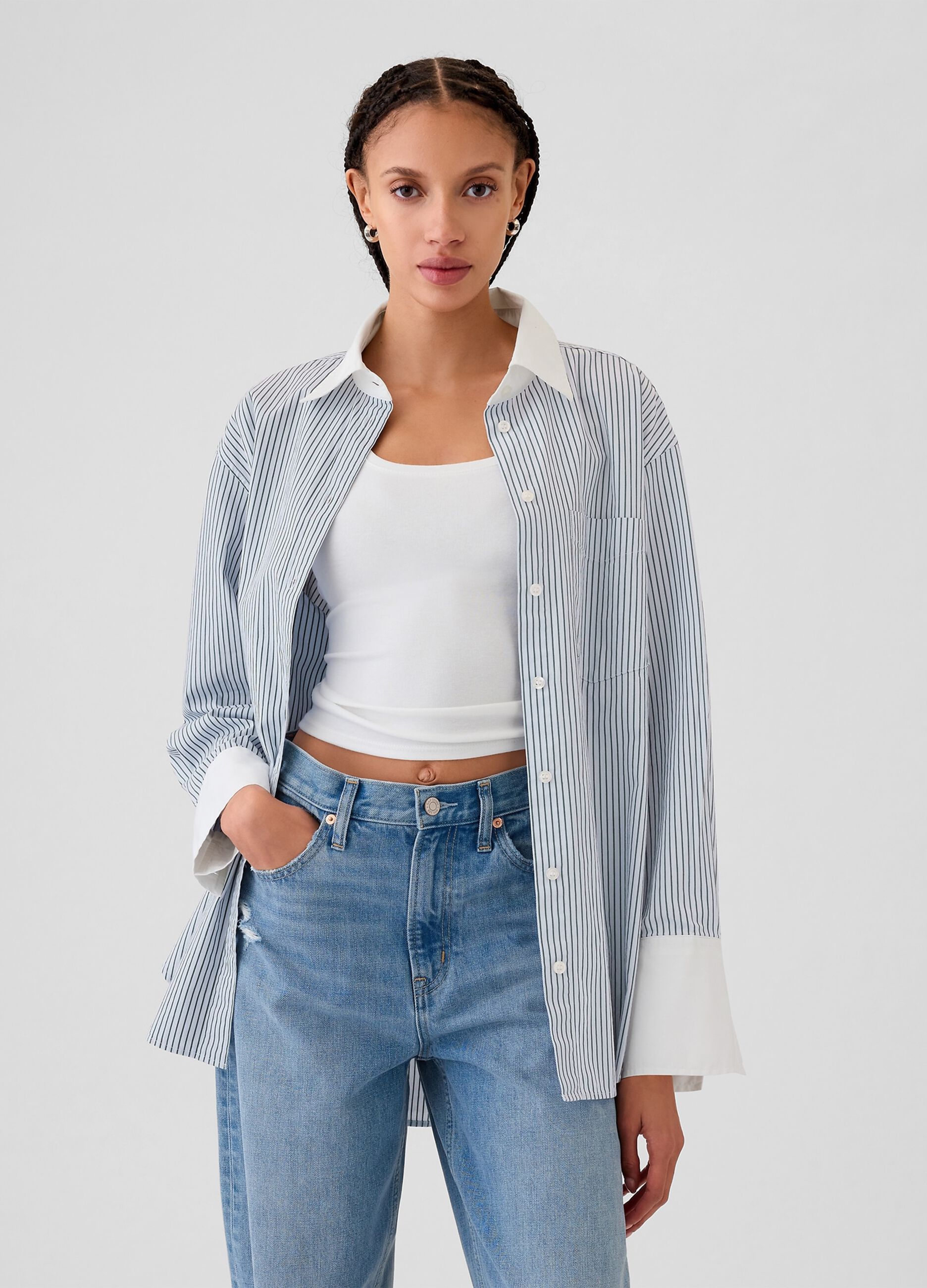 Camicia oversize a righe