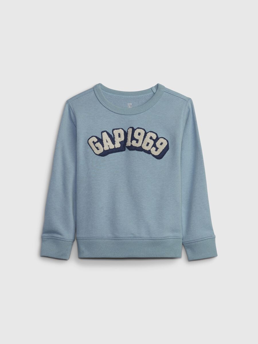 French terry sweatshirt with logo patch Newborn Boy_0