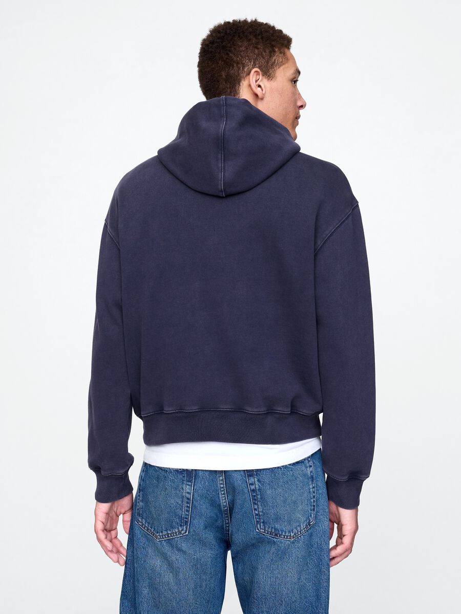 Felpa con cappuccio e patch logo  Uomo_2
