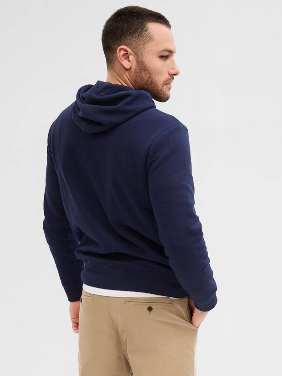 Felpa con cappuccio e ricamo logo Uomo_1