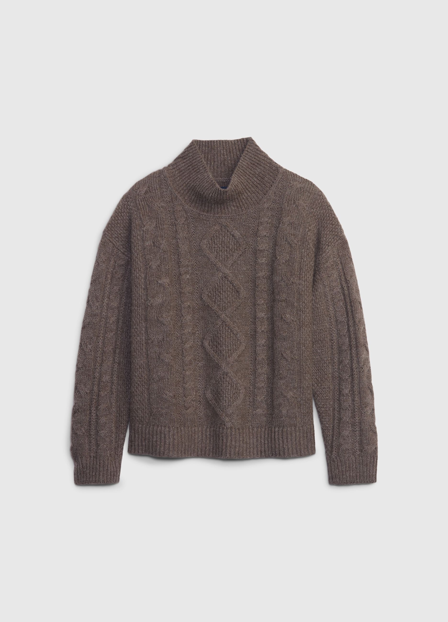 Cable knit mock neck pullover_3