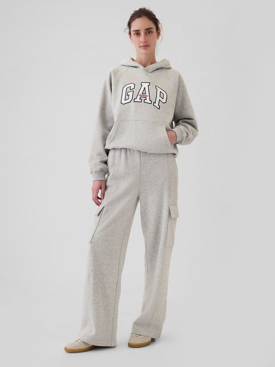 Felpa con cappuccio maniche raglan Donna_1