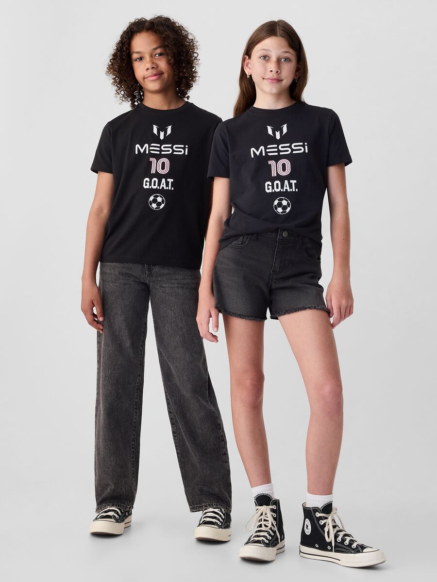 T-shirt in cotone con stampa Messi Unisex_0