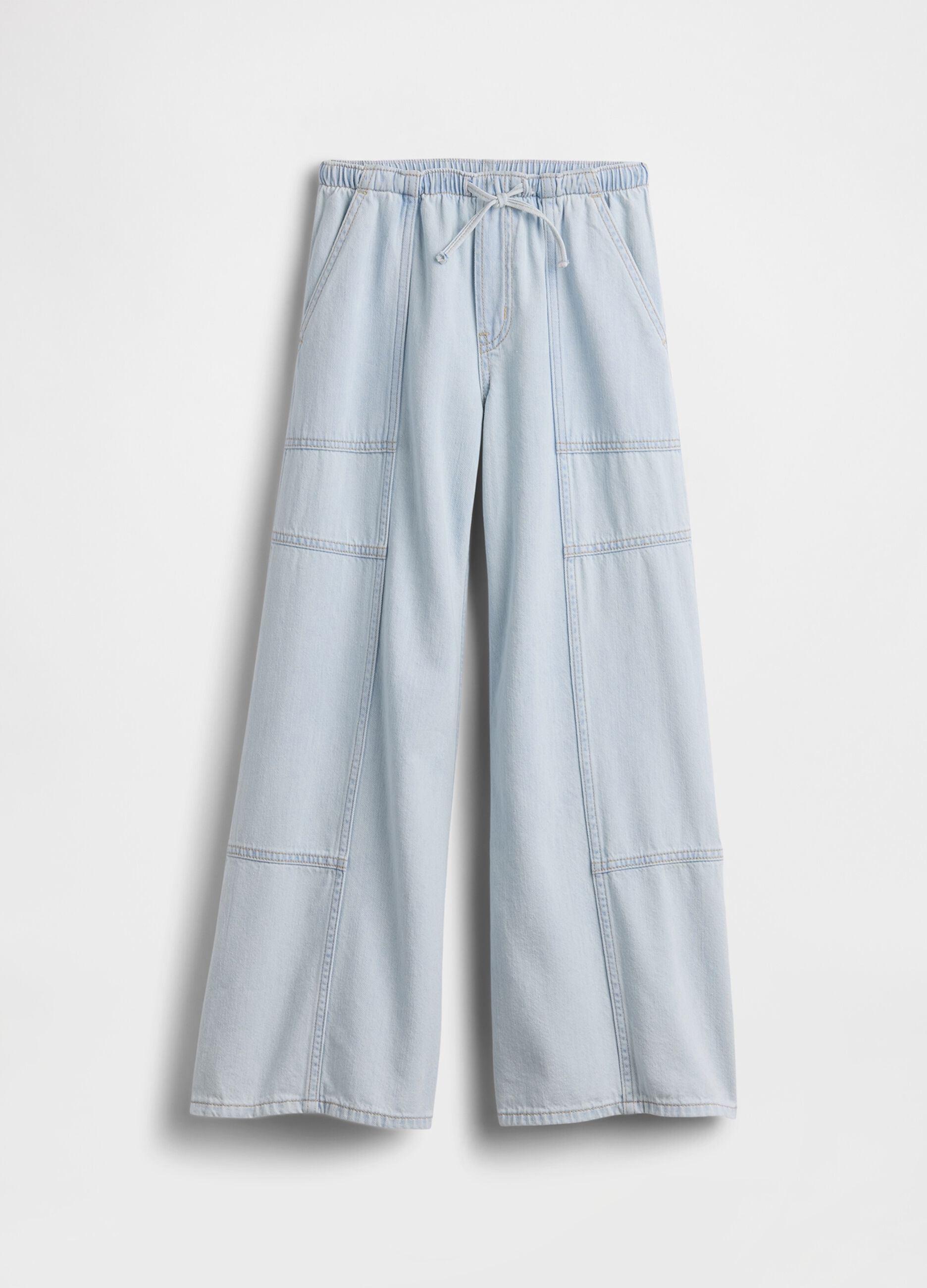 Pantaloni a gamba larga in puro cotone