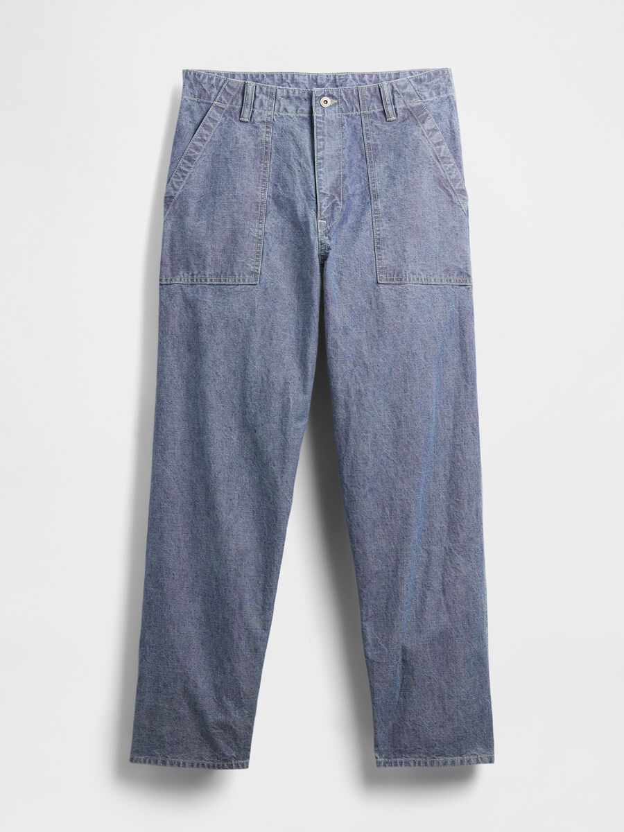Pantaloni in denim regular blu Uomo_4