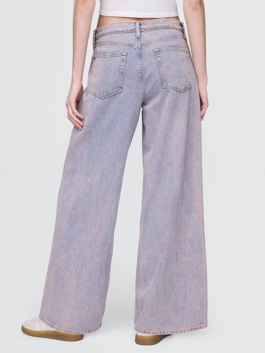 Pantaloni a gamba larga in cotone e Lyocell Donna_2