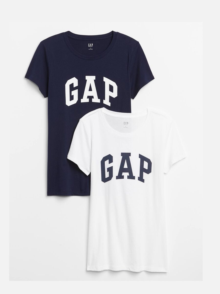 Two-pack T-shirts in jersey with logo print Woman_0