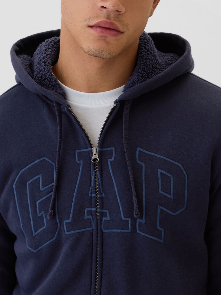 Felpa con cappuccio ricamo logo Uomo_3