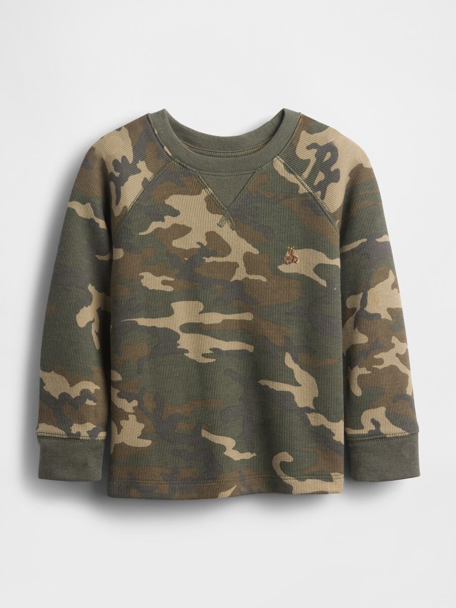 Camouflage Green Long Sleeve T-shirt Boy_0