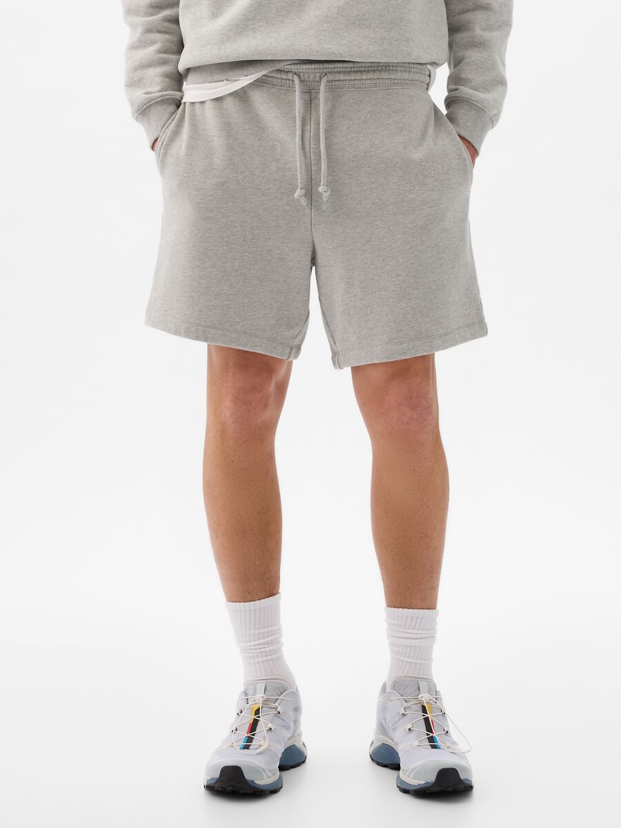 Bermuda jogger in felpa con coulisse Uomo_2