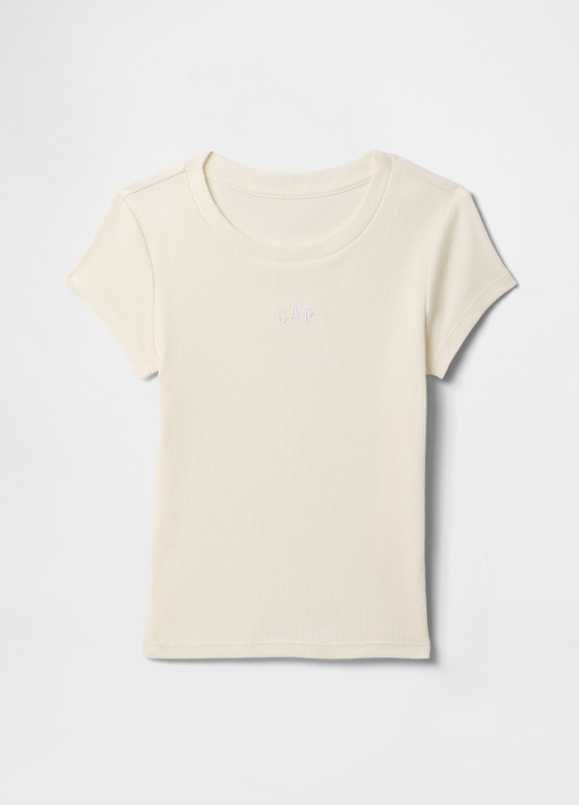 T-shirt a maniche corte in cotone crema GAP Kids_3