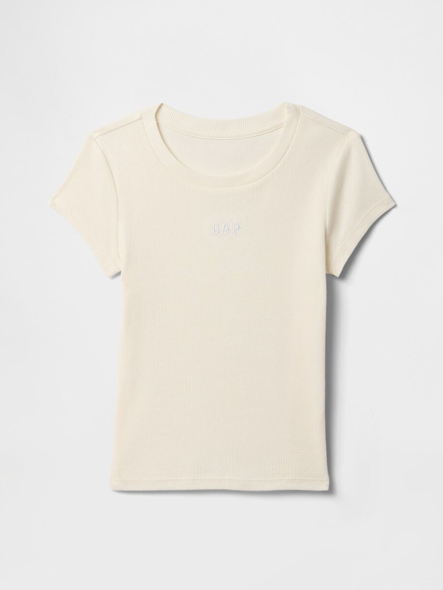 T-shirt a maniche corte in cotone crema GAP Kids Bambina_3
