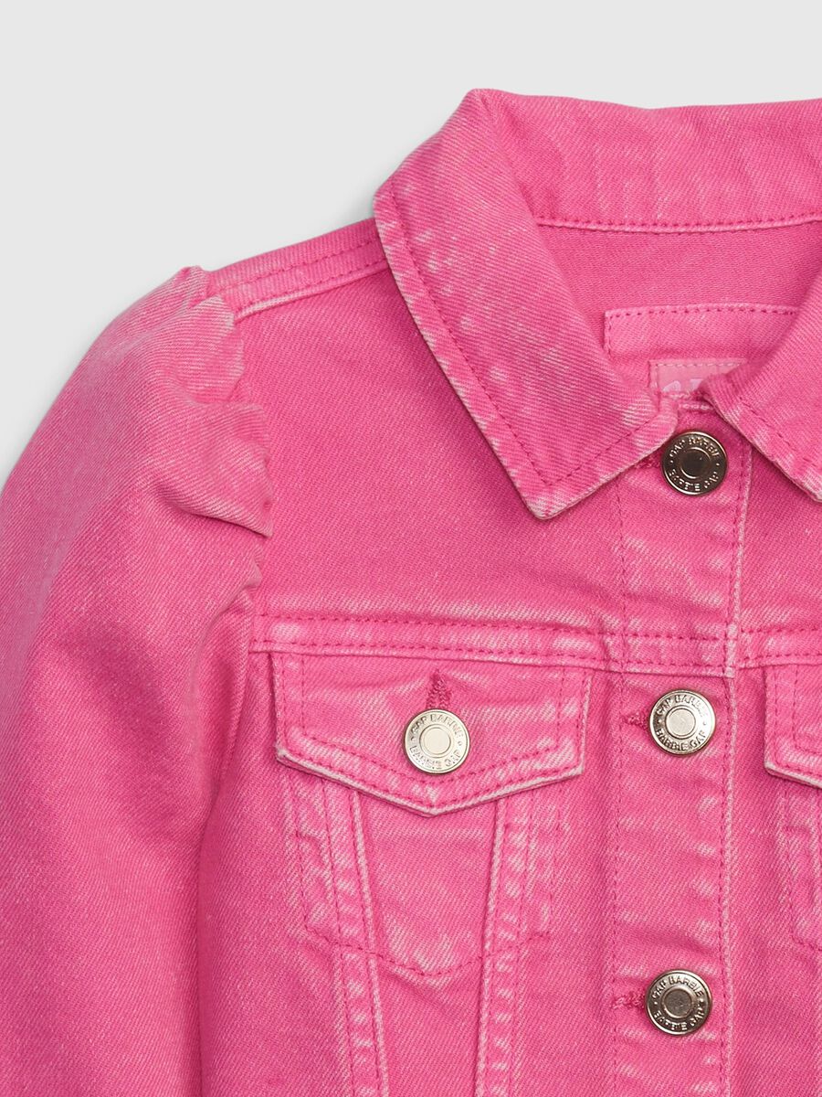 Barbie™ denim jacket with puff sleeves Toddler Girl_5