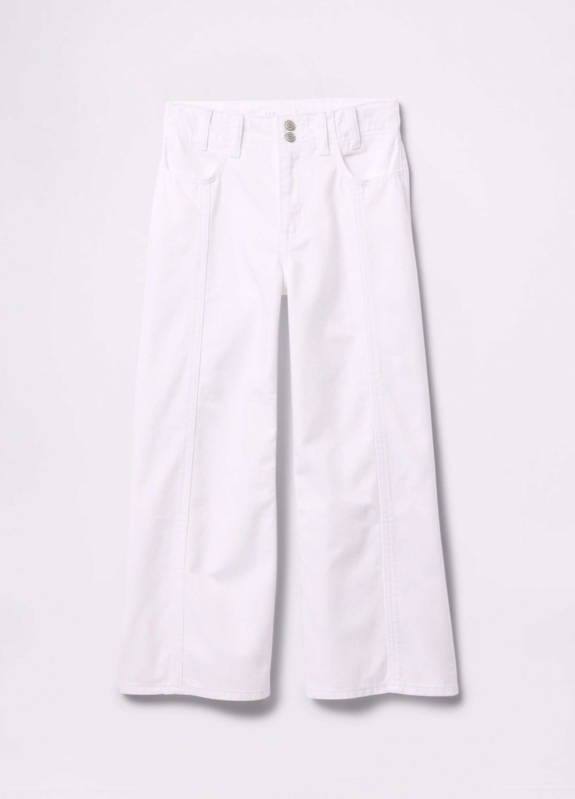 Pantaloni in denim bianchi a gamba larga_3