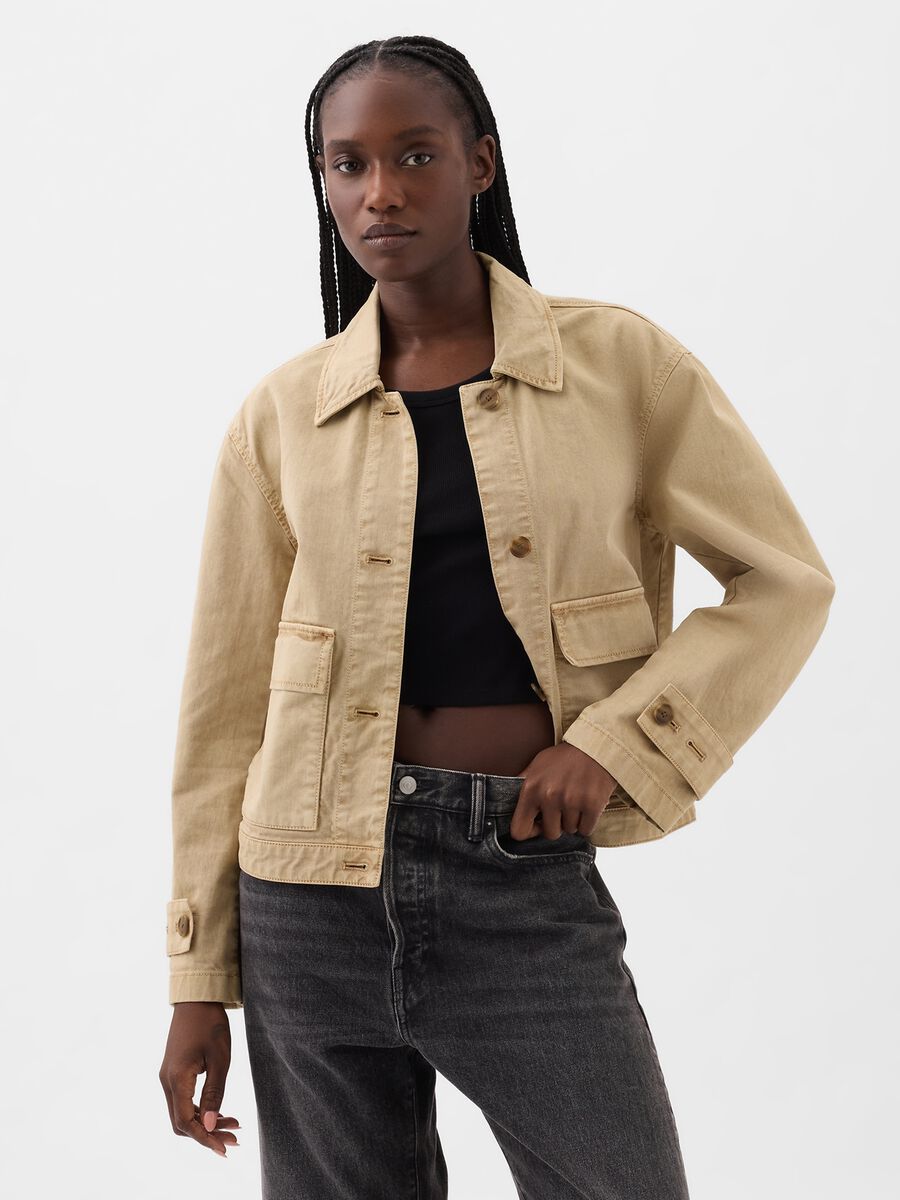 Shacket utility in cotone Donna_0