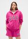 Felpa rosa con cappuccio e zip intera_0