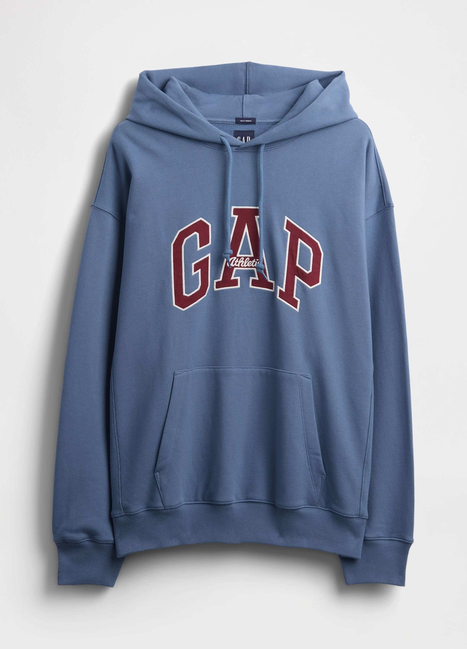 Felpa blu senza zip con cappuccio_4