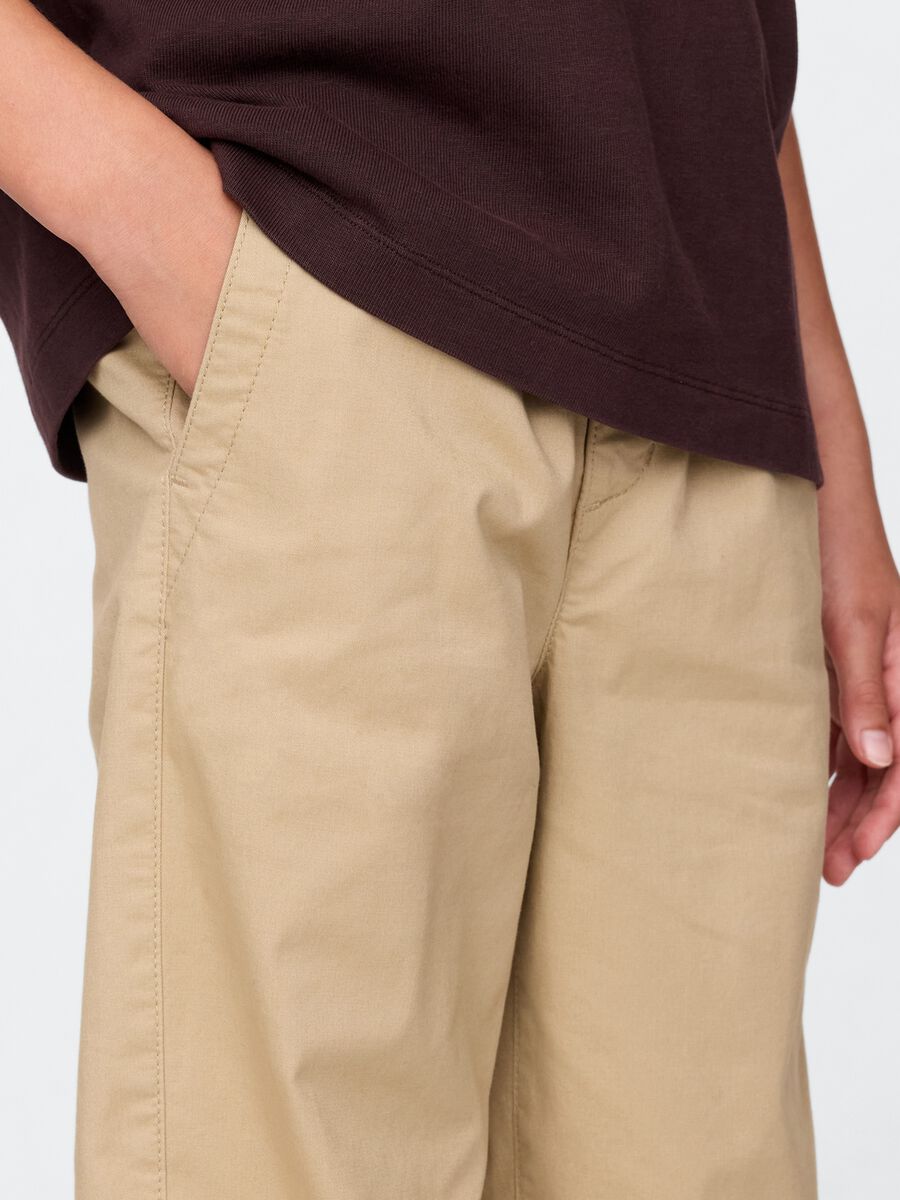 Pantaloni beige elasticizzati per bambino Bambino_3