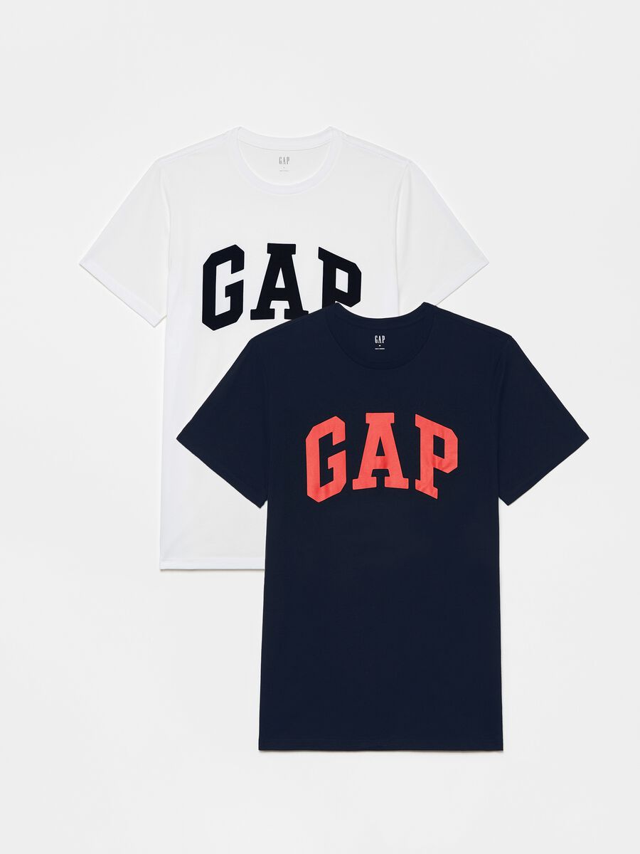 Bipack t-shirt in cotone con logo Uomo_0