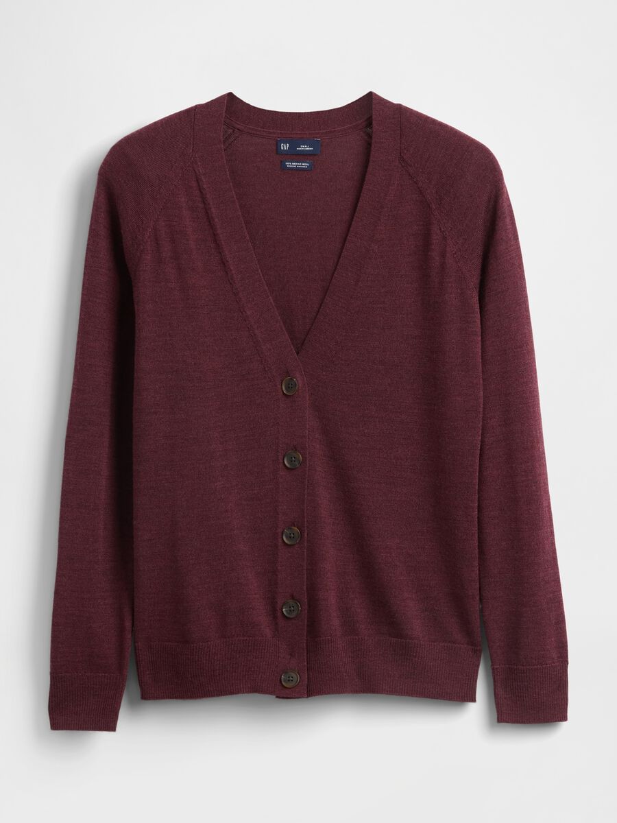 Purple Cardigan in Pure Wool Woman_3