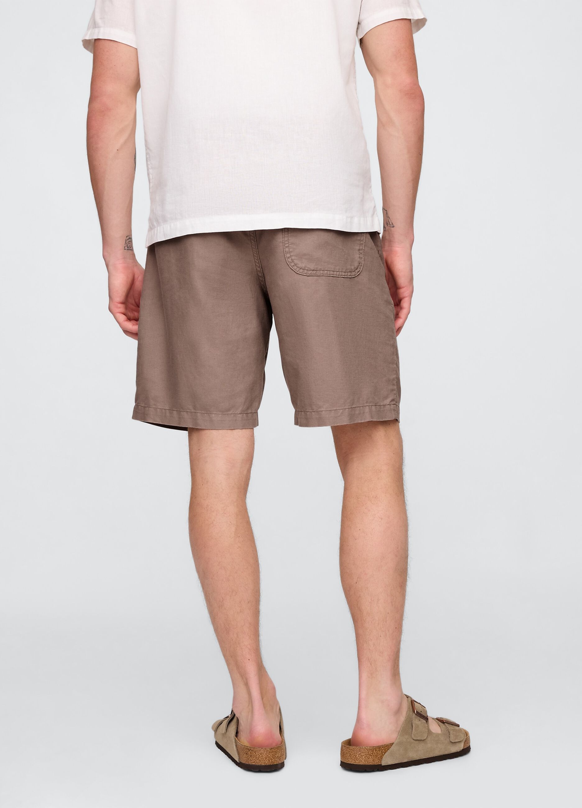 Shorts marroni in lino e cotone Gap_2