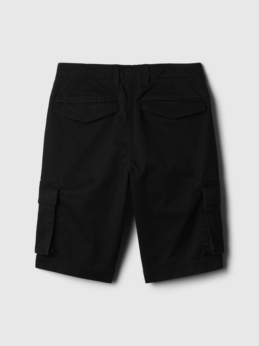 Stretch cotton cargo Bermuda shorts Boy_4